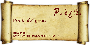 Pock Ágnes névjegykártya